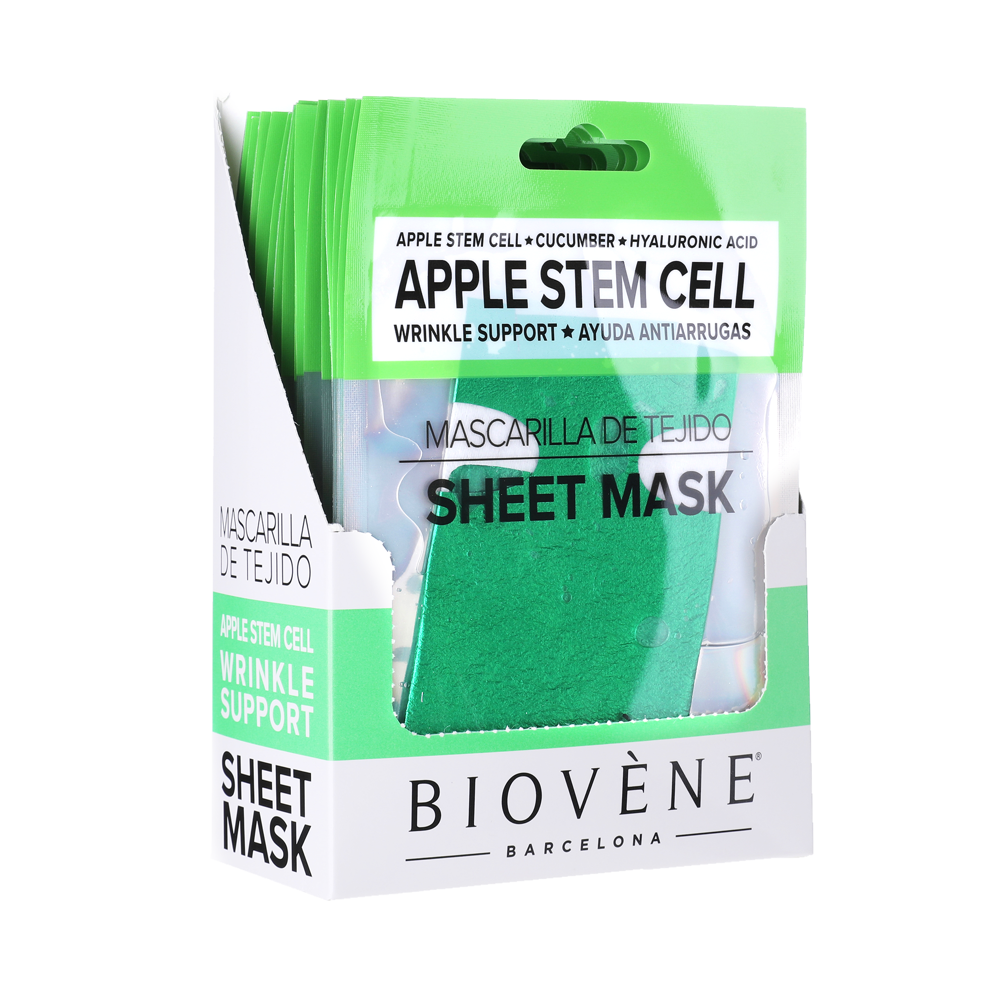 APPLE STEM CELL Wrinkle-Support Glam Sheet Mask with Cucumber and Hyaluronic Acid