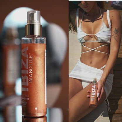 IBIZA MAGIC MIST Micro-Gold Shimmering Body &amp; Hair Mist Pure Aloe Vera